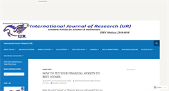 Desktop Screenshot of internationaljournalofresearch.com
