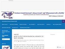 Tablet Screenshot of internationaljournalofresearch.com